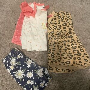Leopard Print and Floral Baby Outfit Set